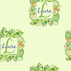 Tropical Leaves Border Wallpaper & Surface Covering (Water Activated 24"x 24" Sample)