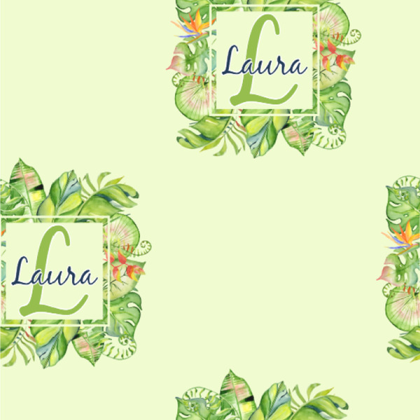 Custom Tropical Leaves Border Wallpaper & Surface Covering (Water Activated 24"x 24" Sample)