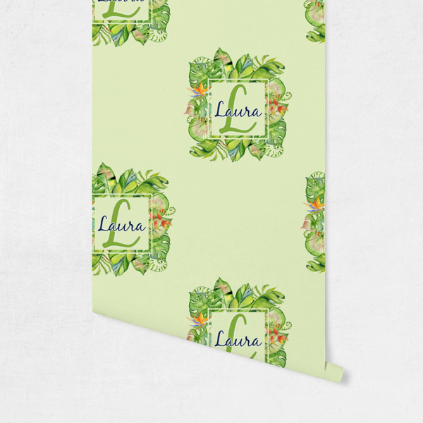 Tropical Leaves Border Wallpaper on Wall