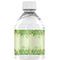 Tropical Leaves Border Water Bottle Label - Back View