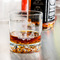 Tropical Leaves Border Whiskey Glass - Jack Daniel's Bar - in use