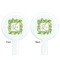 Tropical Leaves Border White Plastic 7" Stir Stick - Double Sided - Round - Front & Back