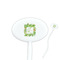 Tropical Leaves Border Oval Plastic Stir Sticks (Personalized)