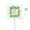 Tropical Leaves Border Square Plastic Stir Sticks (Personalized)