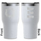 Tropical Leaves Border White RTIC Tumbler - Front and Back