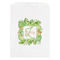 Tropical Leaves Border White Treat Bag - Front View