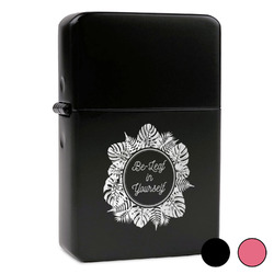 Tropical Leaves Border Windproof Lighter (Personalized)