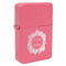 Tropical Leaves Border Windproof Lighters - Pink - Front/Main