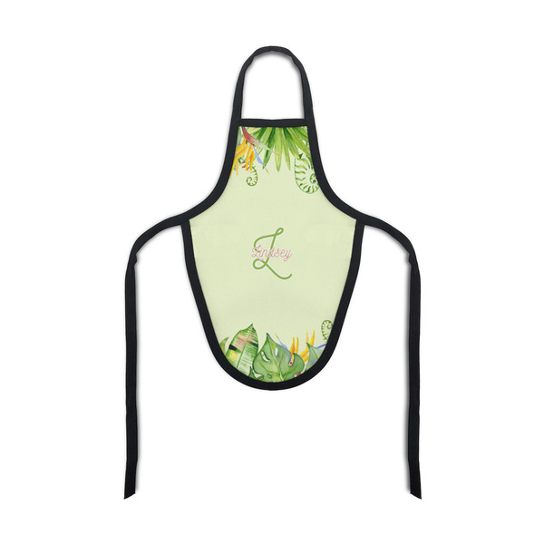 Custom Tropical Leaves Border Bottle Apron (Personalized)