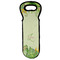 Tropical Leaves Border Wine Tote Bag (Personalized)
