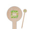 Tropical Leaves Border Wooden 6" Food Pick - Round - Closeup