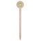 Tropical Leaves Border Wooden 6" Food Pick - Round - Single Pick