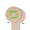 Tropical Leaves Border Wooden 6" Food Pick - Round - Single Sided - Front & Back