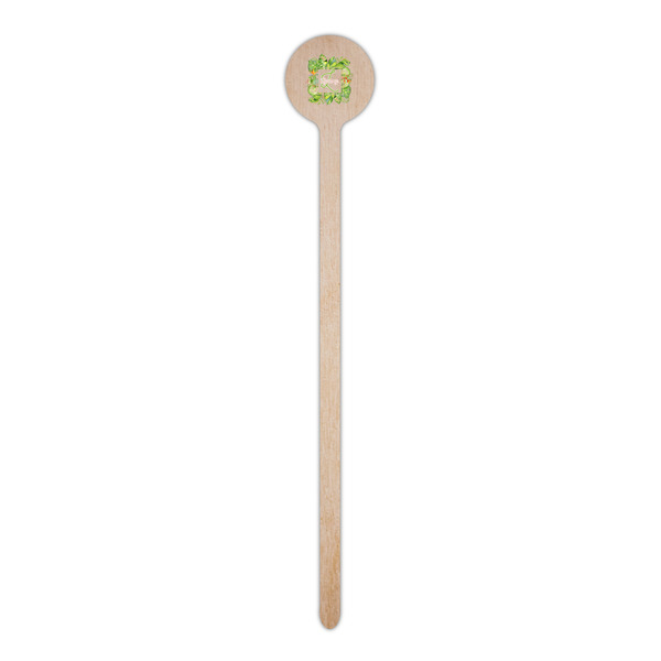Tropical Leaves Border Wooden 6" Stir Stick - Round - Single Stick