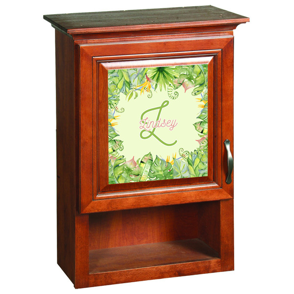Tropical Leaves Border Wooden Cabinet Decal (Medium)