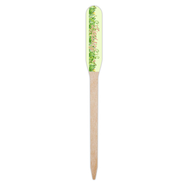 Tropical Leaves Border Wooden Food Pick - Paddle - Single Pick