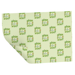 Tropical Leaves Border Wrapping Paper Sheets - Double-Sided - 20" x 28" (Personalized)