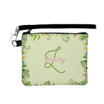 Tropical Leaves Border Wristlet ID Case w/ Name and Initial