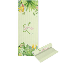 Tropical Leaves Border Yoga Mat - Printable Front and Back (Personalized)
