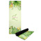 Tropical Leaves Border Yoga Mat with Black Rubber Back Full Print View