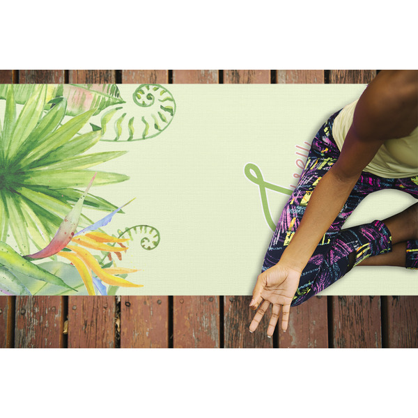 Tropical Leaves Border Yoga Mats - LIFESTYLE