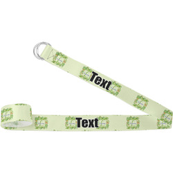 Tropical Leaves Border Yoga Strap (Personalized)