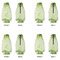 Tropical Leaves Border Zipper Bottle Cooler - Set of 4 - APPROVAL
