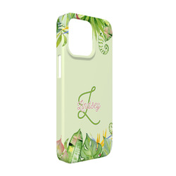 Tropical Leaves Border iPhone Case - Plastic - iPhone 13 Pro (Personalized)