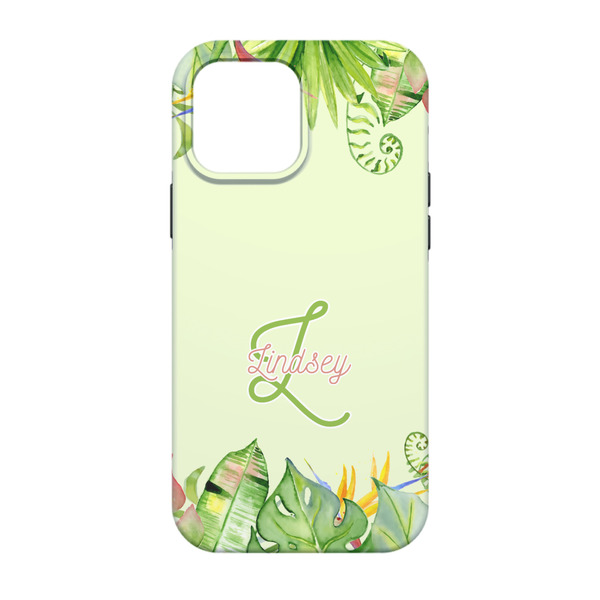 Tropical Leaves Border iPhone 13 Pro Tough Case - Back