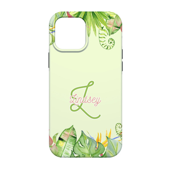Tropical Leaves Border iPhone 13 Tough Case - Back