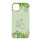 Tropical Leaves Border iPhone 14 Case - Back