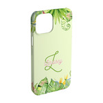 Tropical Leaves Border iPhone Case - Plastic - iPhone 15 (Personalized)