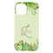 Tropical Leaves Border iPhone 15 Plus Case - Back