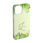 Tropical Leaves Border iPhone Case - Plastic - iPhone 15 Pro (Personalized)