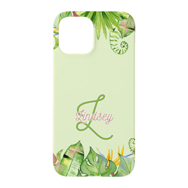 Tropical Leaves Border iPhone 15 Pro Case - Back