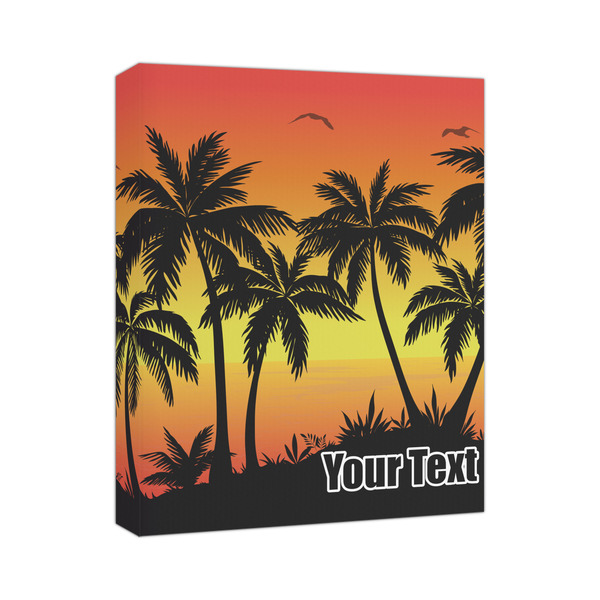 Custom Tropical Sunset Canvas Print (Personalized)