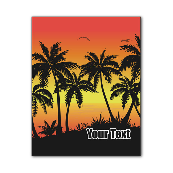 Custom Tropical Sunset Wood Print - 11x14 (Personalized)