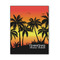 Tropical Sunset Wood Print - 11x14 (Personalized)