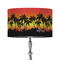Tropical Sunset 12" Drum Lampshade - ON STAND (Fabric)