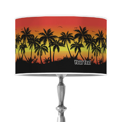 Tropical Sunset 12" Drum Lamp Shade - Poly-film (Personalized)