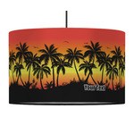 Tropical Sunset 12" Drum Pendant Lamp - Fabric (Personalized)