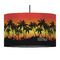 Tropical Sunset 12" Drum Pendant Lamp - Fabric (Personalized)