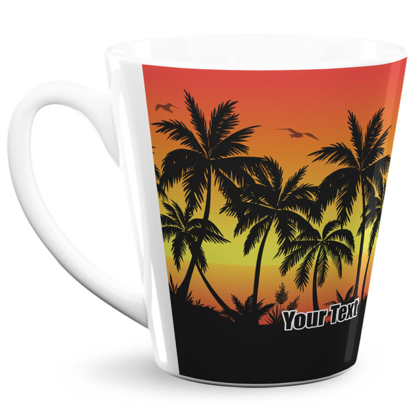 Custom Tropical Sunset 12 Oz Latte Mug (Personalized)