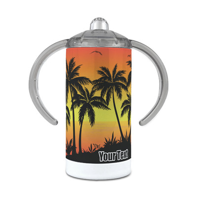 Tropical Sunset 12 oz Stainless Steel Sippy Cup (Personalized)