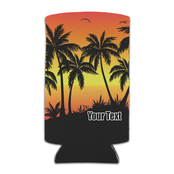 Custom Tropical Sunset Can Cooler (tall 12 oz) (Personalized)