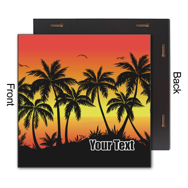 Tropical Sunset 12x12 Wood Print - Front & Back View