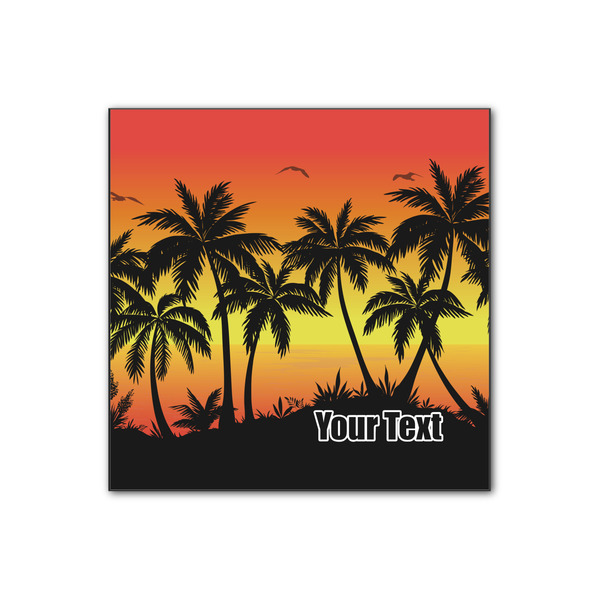 Custom Tropical Sunset Wood Print - 12x12 (Personalized)