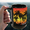 Tropical Sunset 15oz. Black Mug - LIFESTYLE