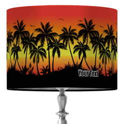 Tropical Sunset 16" Drum Lamp Shade - Fabric (Personalized)