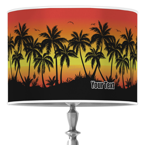 Custom Tropical Sunset 16" Drum Lamp Shade - Poly-film (Personalized)
